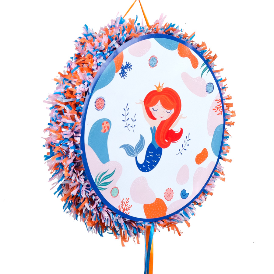 Piñata Sirena Coral (36 cm) para el cumpleaños de tu hijo - Annikids