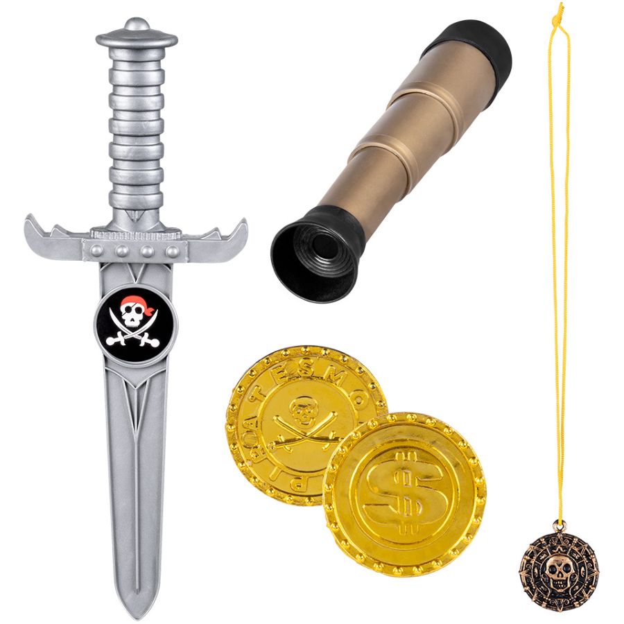 Conjunto de accesorios piratas para el cumpleaños de tu hijo