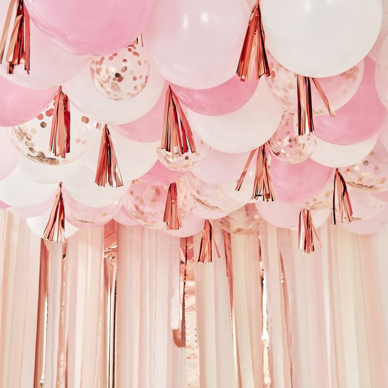 Kit de arco de globos de oro rosa y rosa, globos de cumpleaños, globos de  baby shower, guirnalda de globos rosas, globos de oro rosa, decoración rosa  de fiesta -  España