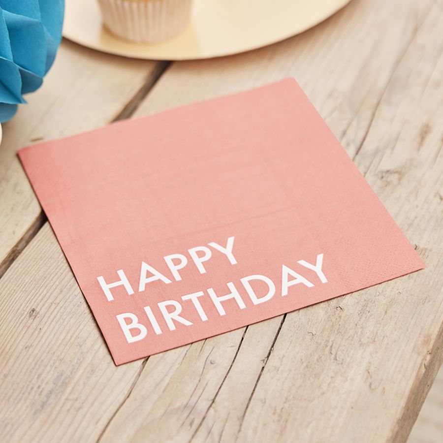 16 servilletas de feliz cumpleaños para el cumpleaños de tu hijo