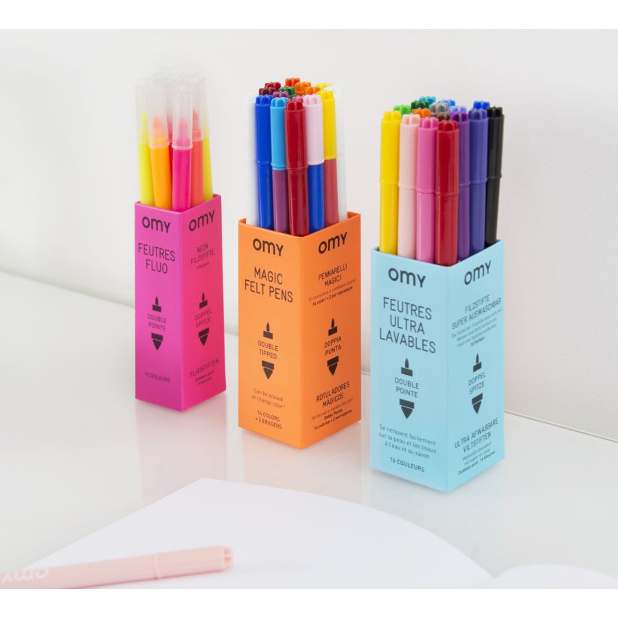 Caja de 9 rotuladores fluorescentes para el cumpleaños de tu hijo