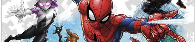 Tema de cumpleaos Spiderman Team para tu nio