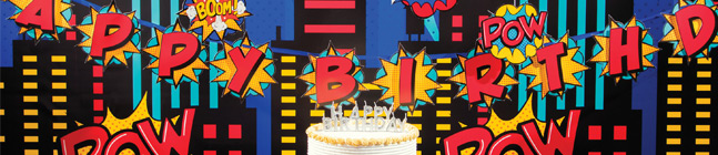 Tema de cumpleaos Superhroes para tu nio