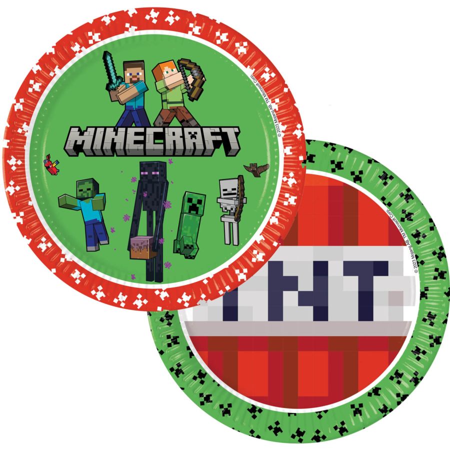 Minecraft Feliz Cumpleaños Bandera Globos Pasteles Toppers Fiesta  Decoraciones