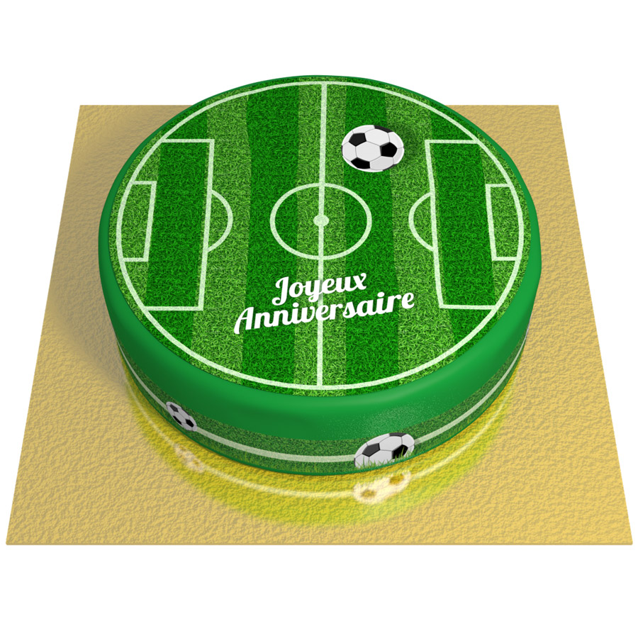 Tarta Campo de Fútbol - Ø 20 cm para el cumpleaños de tu hijo - Annikids