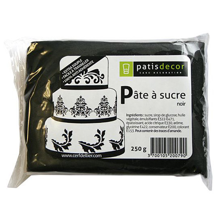 Pate a sucre noire 250 g - Patisdécor