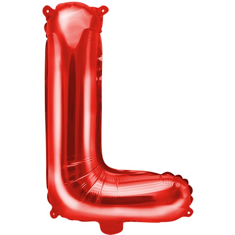 Globo de helio - Letra L Roja - 35 cm para el cumpleaños de tu hijo ...