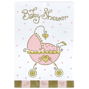 8 Invitaciones Baby Shower Rosa