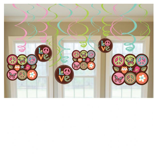 Decoraciones Colgantes Peace and Love 