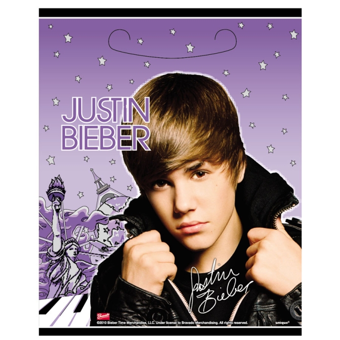 8 bolsas de regalo Justin Bieber 