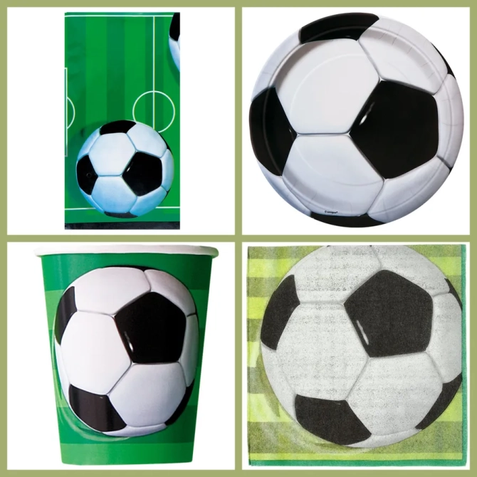 Grande Party Box con balones de ftbol 