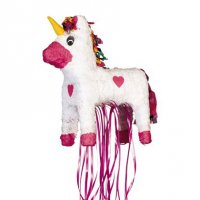 Pull Piñata unicornio blanco