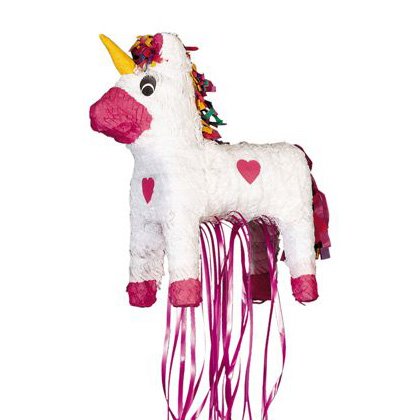 Pull Piñata unicornio blanco 