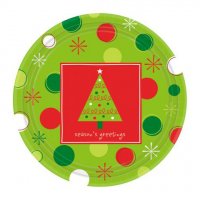 18 platos rbol de Navidad verde