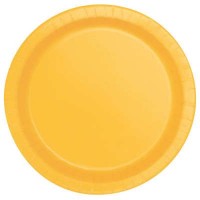 8 platos amarillos