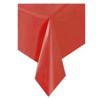 Mantel Liso Rojo - Plástico
