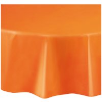 Mantel Redondo Liso Naranja - Plástico