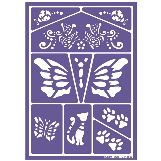 Plantillas de maquillaje Gatos y Mariposas 