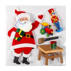 2 Lminas de Stickers Navidad 3D. n1