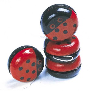 4 Yoyos Lady Bug de Madera