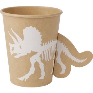 8 vasos de dinosaurio Kraft/blanco