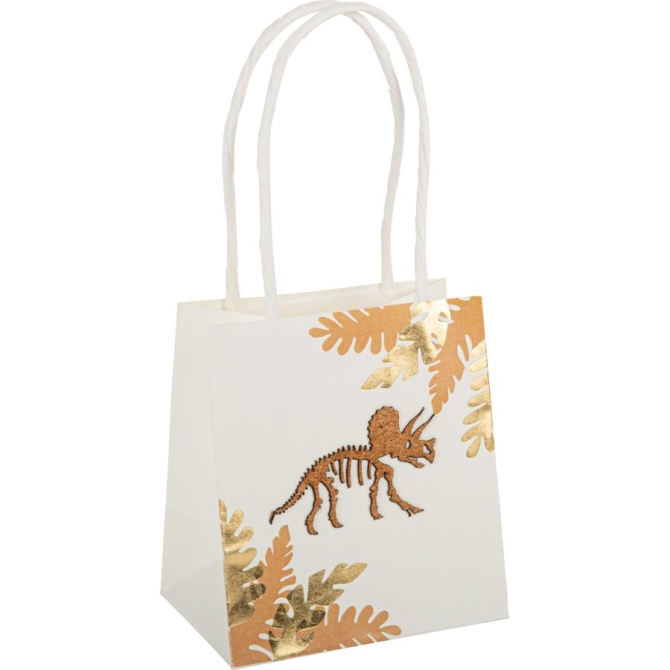 4 mini bolsas de regalo de corcho / camello / dinosaurio dorado 