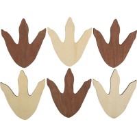 Contiene : 1 x 6 escalones de dinosaurio - Madera