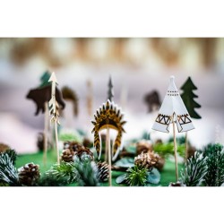 20 Cake Toppers Bosque Indio. n3