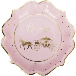 8 platos de princesa rosa