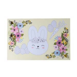 6 Manteles Individuales Conejo Flores para Colorear