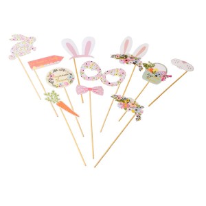 Happy Easter Flower Bunny Photoboth Kit