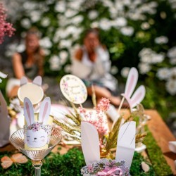 Happy Easter Flower Bunny Photoboth Kit. n°1