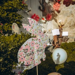 6 flechas direccionales conejito flores Pascua. n4