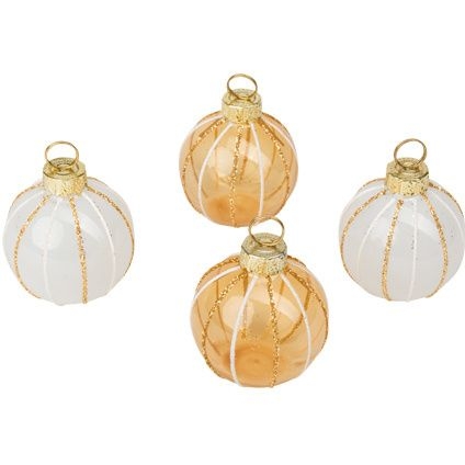 4 Bolas de Navidad con lentejuelas 