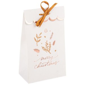 8 Cajas de regalo Feliz Navidad - Blush Rose Gold