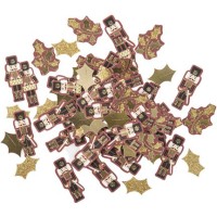 Cascanueces Confettis Burdeos/Dorado Purpurina