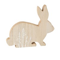 Decoración Woodie Rabbit (16,5 cm) - Madera