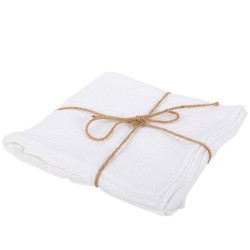 4 Servilletas de Gasa de Algodón Lavables Blancas - 40 cm. n°1