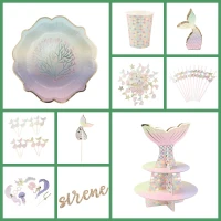 Maxi Party Box Sirena pastel y dorada