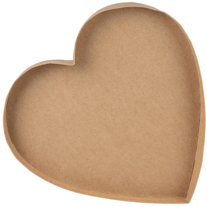 Bandeja de Cartón Kraft Corazón - 40 cm - Comida 
