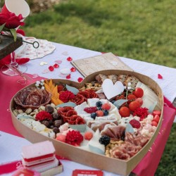 Bandeja de Cartón Kraft Corazón - 40 cm - Comida. n°2