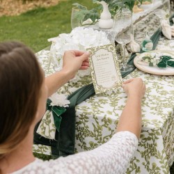 Mantel Tela Bot�nica Verde. n�3