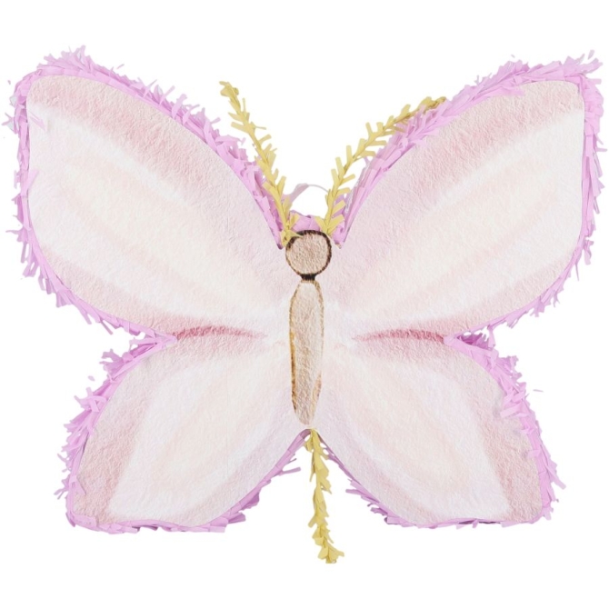 Piata de mariposa color lila y crema - 45 cm 