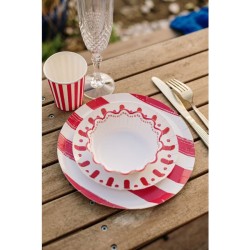 6 platos Mix&Match  Rojo y blanco. n1