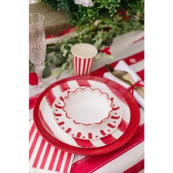 6 platos Mix&Match  Rojo y blanco. n3
