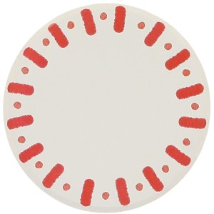 6 platos pequeos Mix&Match - Rojo y blanco