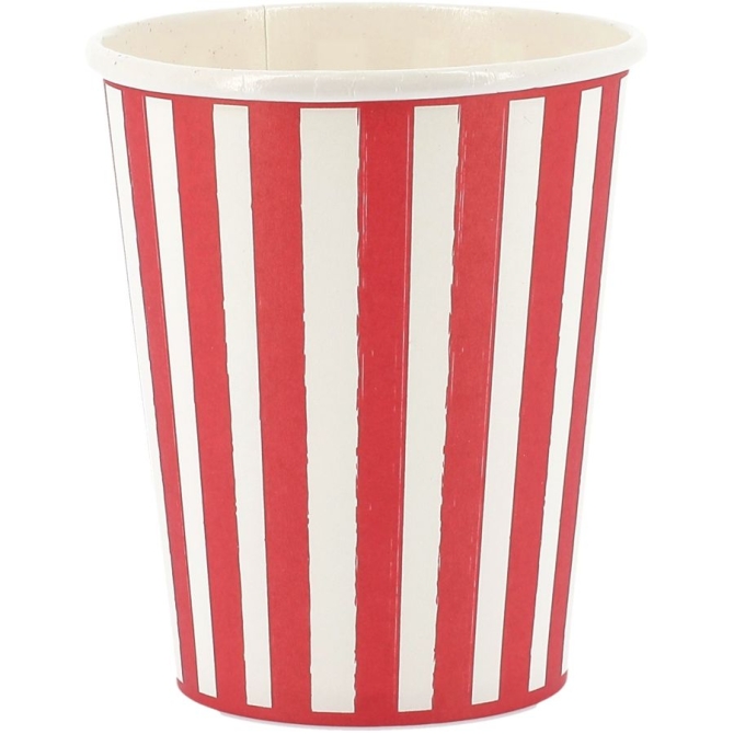 6 Vasos Mix&Match - Rojo y Blanco 
