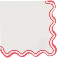 Contiene : 1 x 10 servilletas Mix&Match - Rojas y blancas