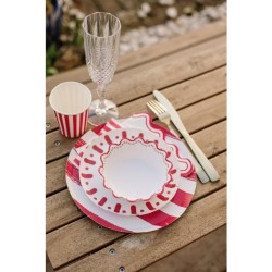 10 servilletas Mix&Match - Rojas y blancas. n2
