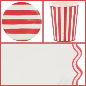 Caja de fiesta Mix&Match roja y blanca